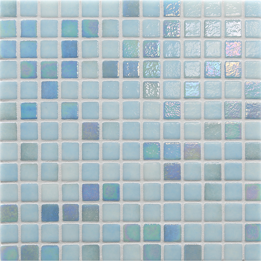 Summer Sky 1 X 1 Glass Tile Reviglass Pool And Spa Tile Aquablu Mosaics 6006