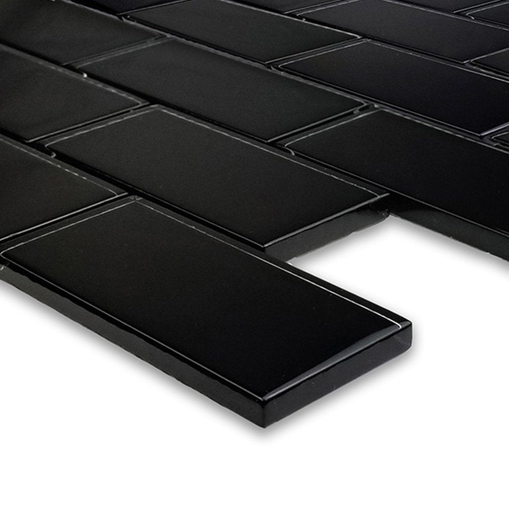 Modern & Contemporary Matte Black Subway Tile