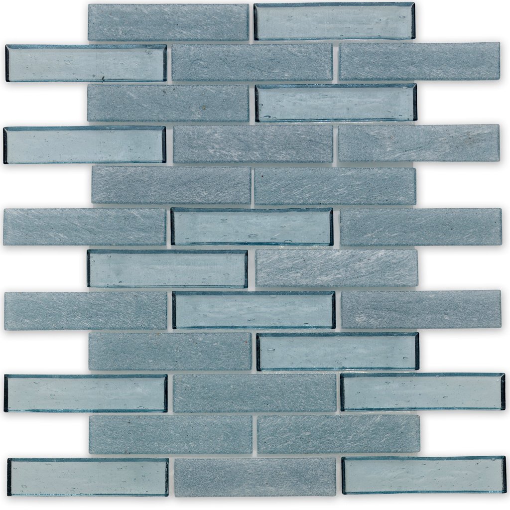 Wave, 1 x 4 Staggered Glass Tile, E14WAVEXXB