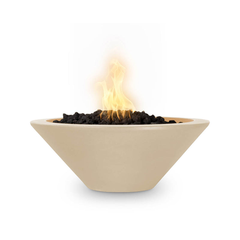 24" Cazo Fire Bowl | GFRC Concrete Fire Feature by TOP - Vanilla