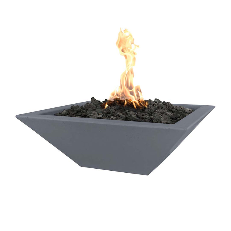 Maya 30" Square Fire Bowl - GFRC Concrete - Fire Feature