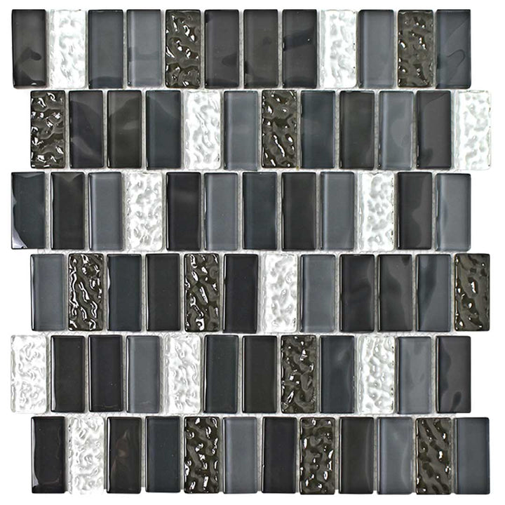 Black Sand, 1" x 2" Glass Tile | Glass Pool Tile by Aquatica