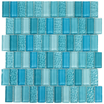 Coral Reef, 1" x 2" Glass Tile | Glass Pool Tile by Aquatica