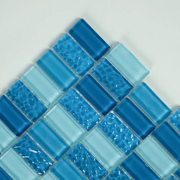 St. Lucia, 1" x 2" Glass Tile | Glass Pool Tile by Aquatica