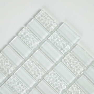 White Sand, 1" x 2" Glass Tile | Glass Pool Tile by Aquatica