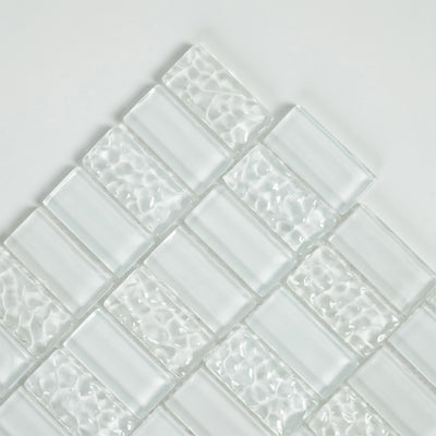 White Sand, 1" x 2" Glass Tile | Glass Pool Tile by Aquatica