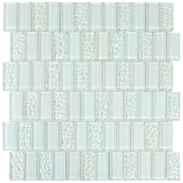 White Sand, 1" x 2" Glass Tile | Glass Pool Tile by Aquatica