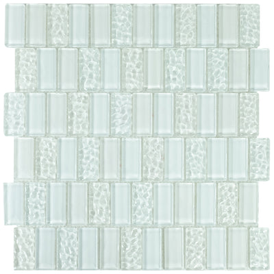 White Sand, 1" x 2" Glass Tile | Glass Pool Tile by Aquatica