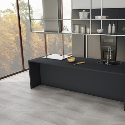 Adrock Nickel, 12" x 24" Porcelain Tile | Floor & Wall Tile