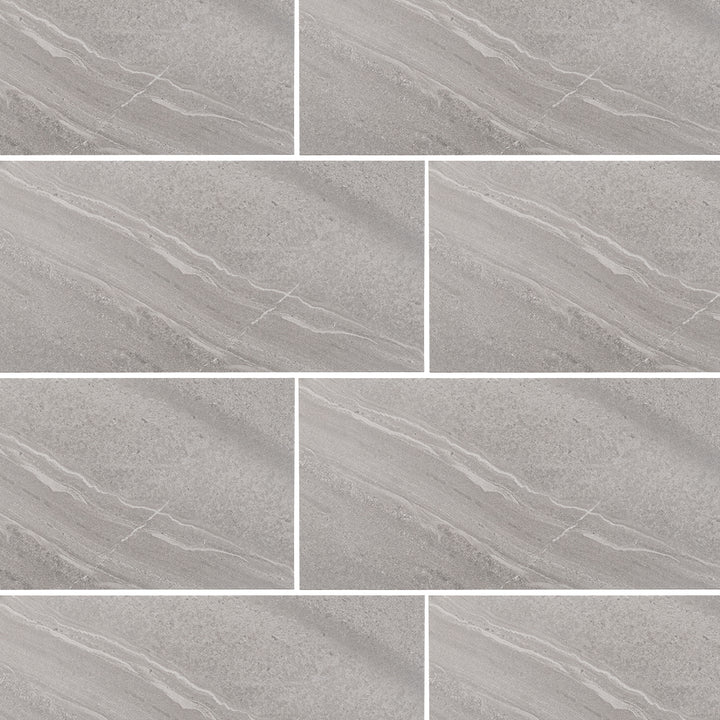 Adrock Nickel, 12" x 24" Porcelain Tile | Floor & Wall Tile