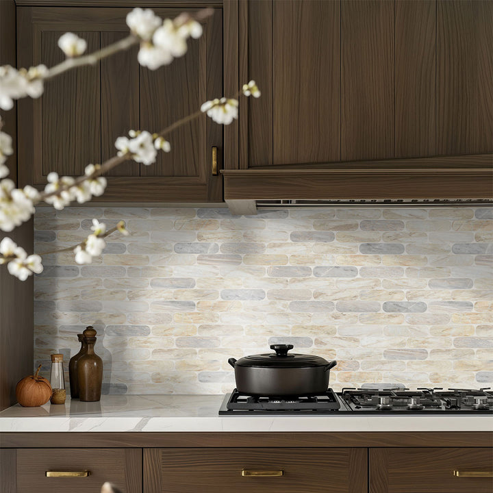 Angora Ellipse, Mosaic Stone Tile | Kitchen Backsplash & Floor Tile