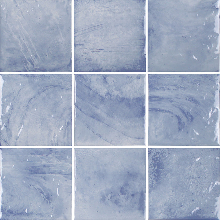 Azure, 6" x 6" Porcelain Tile | CRBREEFAZURE6 | Waterline Tile