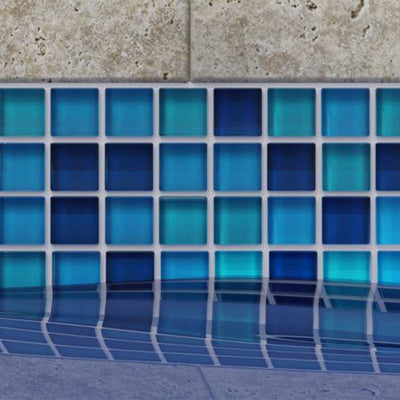 Arctic Ocean, 1" x 1" Glass Tile | Anthology Pool & Spa Tile (2)