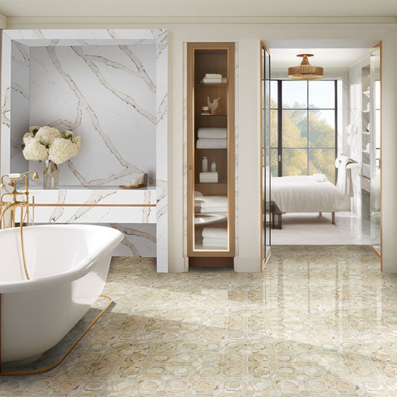 Athena Gold Regency | Marble Kitchen & Bath Tile by MSI