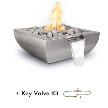 Avalon Stainless Steel Fire and Water Bowl Feature with Key Valve Kit | The Outdoor Plus