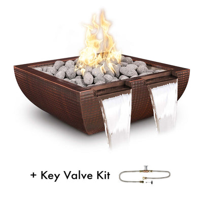 Avalon Copper Fire and Water Bowl, Twin Spill with Key Valve | The Outdoor Plus