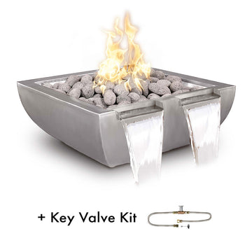 Avalon Stainless Steel Fire and Water Bowl, Twin Spill with Key Valve Kit | The Outdoor Plus