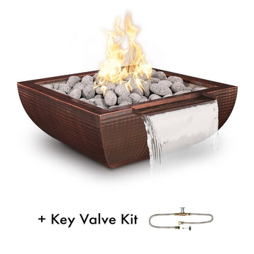 Avalon Copper Fire and Water Bowl, Wide Spill with Key Valve kit | The Outdoor Plus