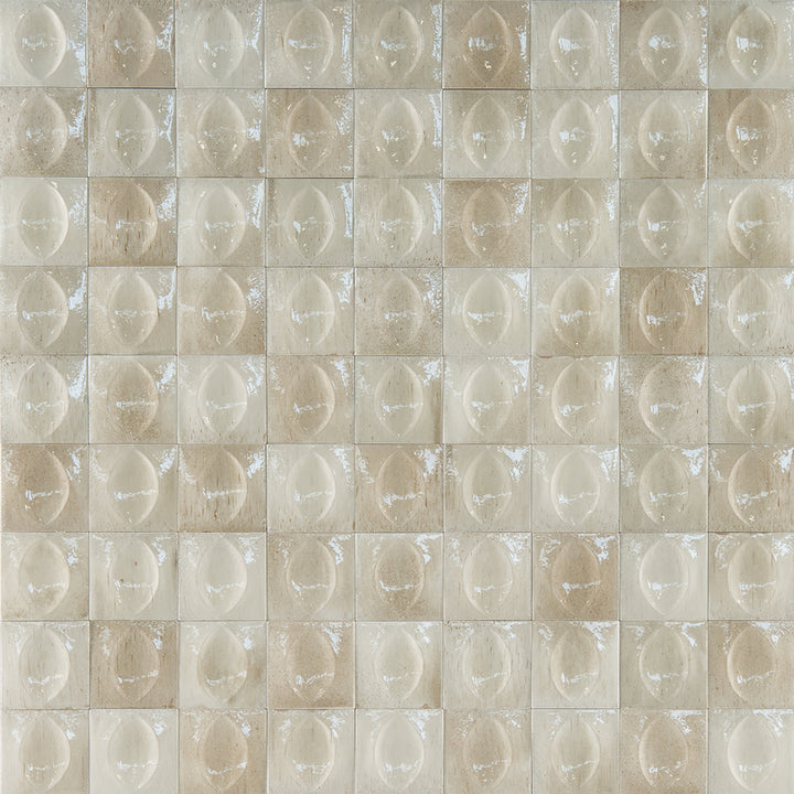 Beige Glossy, 4" x 4" Egg Deco | EMCGLEEBEIGEGG | Porcelain Tile