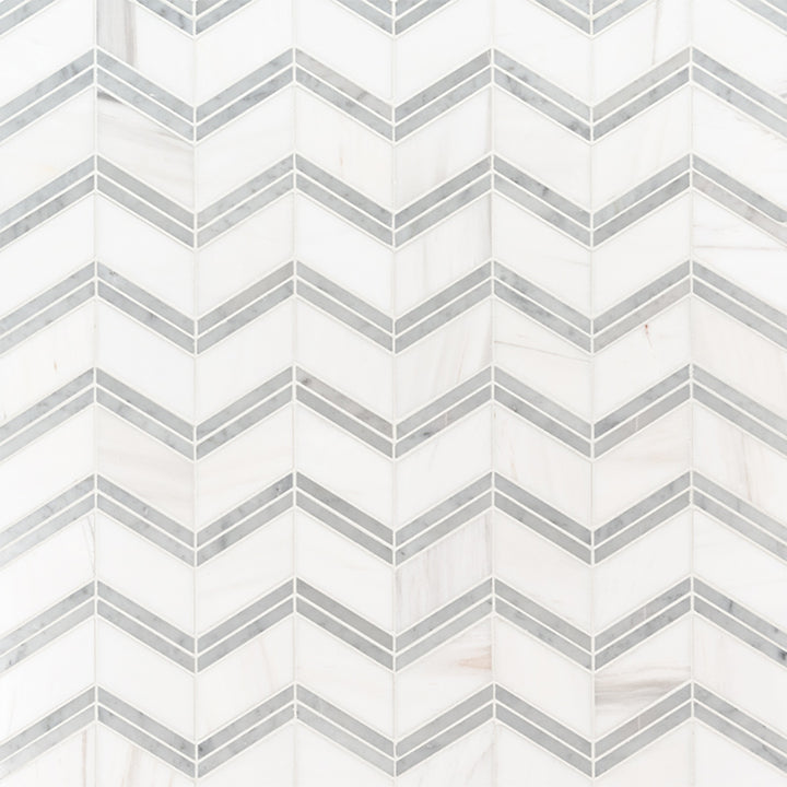 Bianco Dolomite Chevron | Natural Stone Tile for Kitchen and Bath