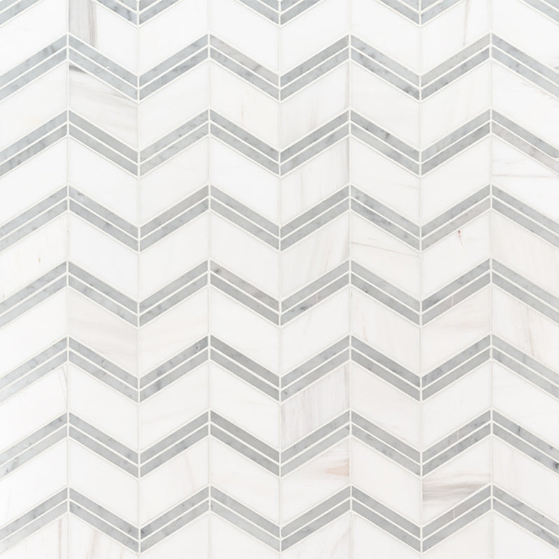 Bianco Dolomite Chevron | Natural Stone Tile for Kitchen and Bath