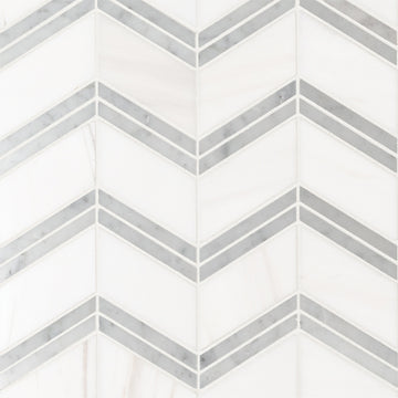 Bianco Dolomite Chevron | Natural Stone Tile for Kitchen and Bath