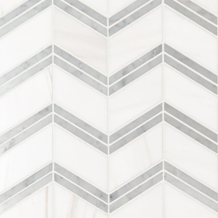 Bianco Dolomite Chevron | Natural Stone Tile for Kitchen and Bath