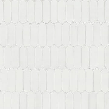 Bianco Glossy Ellipse Glass Tile | Bathroom & Kitchen Backsplash Tile