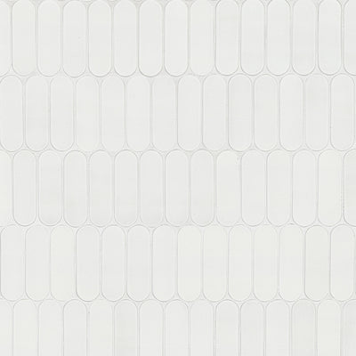 Bianco Glossy Ellipse Glass Tile | Bathroom & Kitchen Backsplash Tile