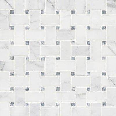 Calacatta Cressa Basketweave | Natural Stone Backsplash Tile