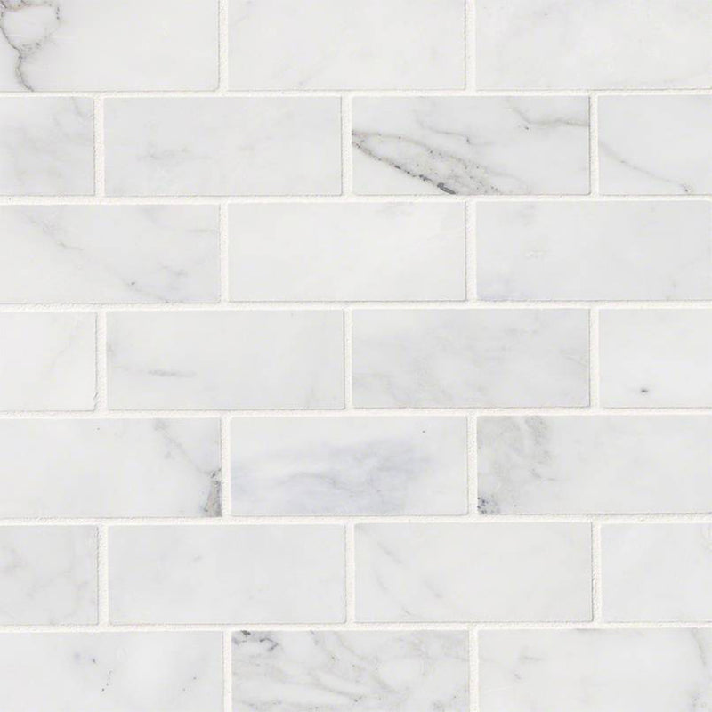 Calacatta Cressa White Subway, 2" x 4" | Subway Tile for Interiors