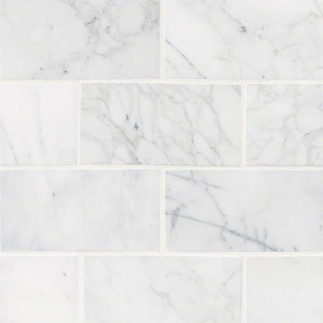 Calacatta Cressa White Subway, 3" x 6" | Subway Tile for Interiors