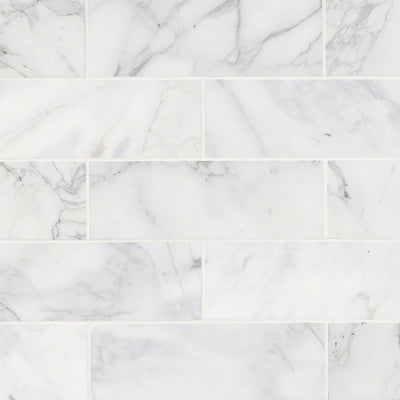 Calacatta Cressa White Subway, 4" x 12" | Subway Tile for Interiors