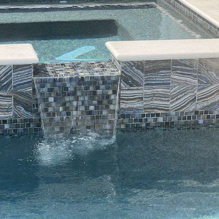 Cross Blue 6" x 6" Pool Tile I CVLCROSBLUE6 | Pool Waterline Tile