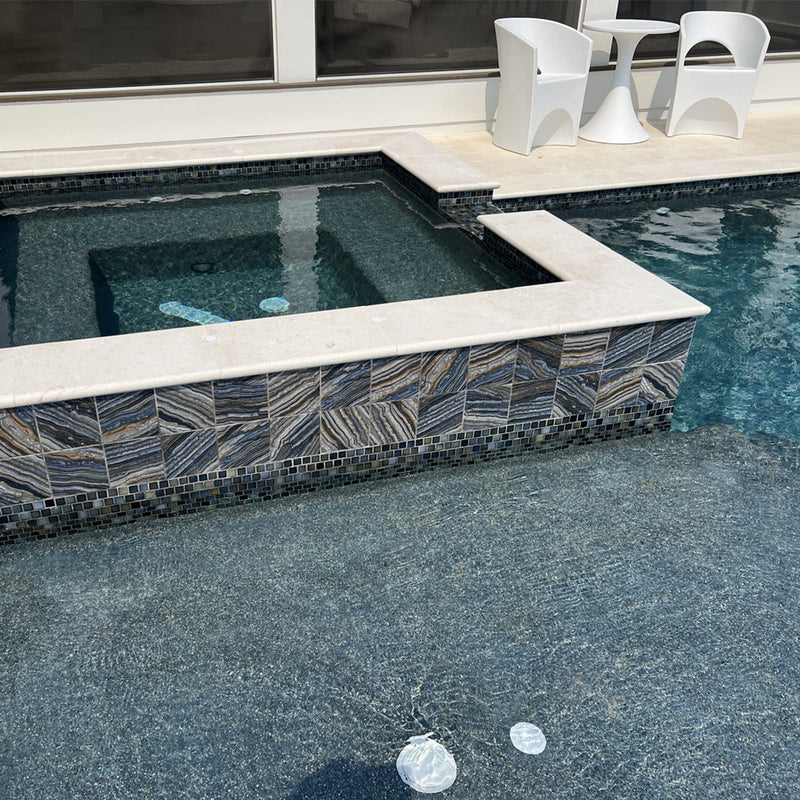 Cross Blue 6" x 6" Pool Tile I CVLCROSBLUE6 | Pool Waterline Tile