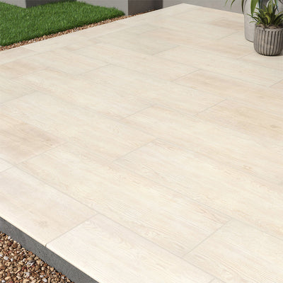 Caldera Blanca, 16" x 47" | 2CM Outdoor Porcelain Paver by MSI