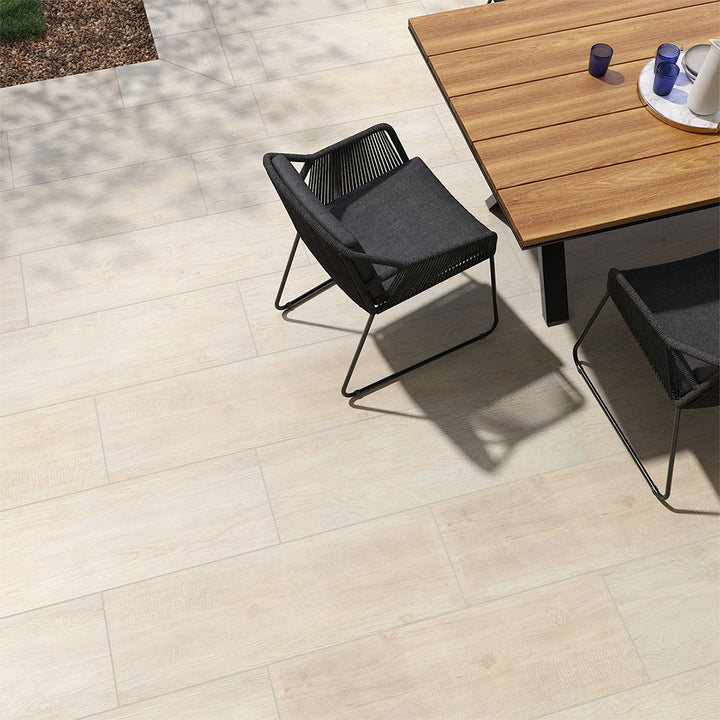 Caldera Blanca, 16" x 47" | 2CM Outdoor Porcelain Paver by MSI