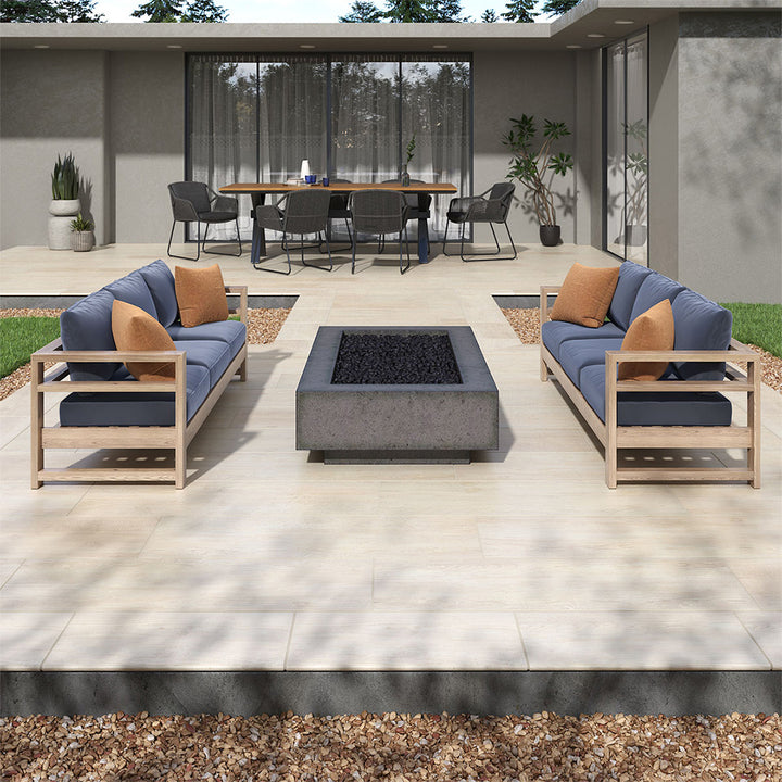 Caldera Blanca, 16" x 47" | 2CM Outdoor Porcelain Paver by MSI