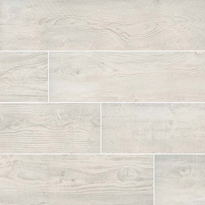 Caldera Blanca, 8" x 47" Porcelain Tile | MSI Seamless Transitions