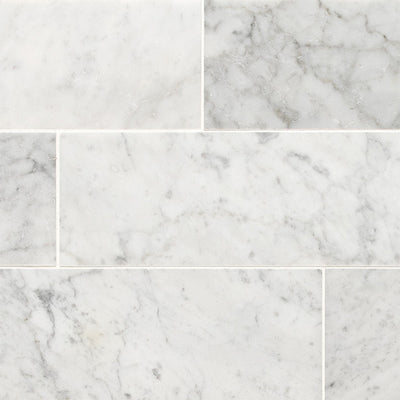 Carrara White Marble, 4" x 12" | Stone Tile for Kitchen and Bath