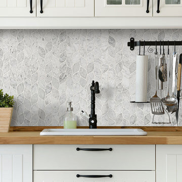 Carrara White Blanco Pattern | Stone Tile for Kitchen and Bath