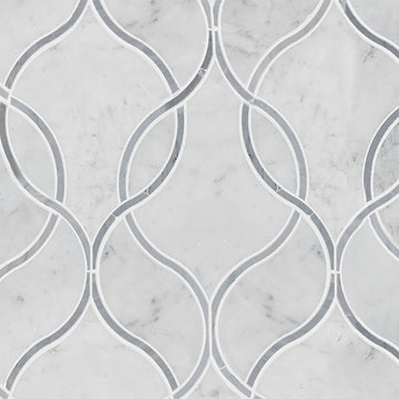 Carrara White Ellipsis | Stone Tile for Kitchen and Bath