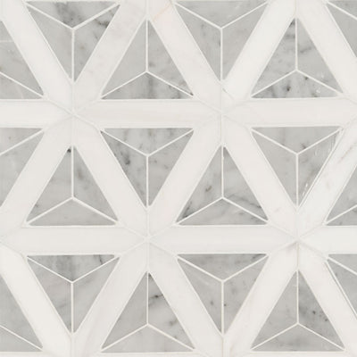 Carrara White Faceted | Stone Tile for Kitchen and Bath