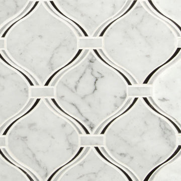 Carrara White Danza Arabesque | Stone Tile for Kitchen and Bath