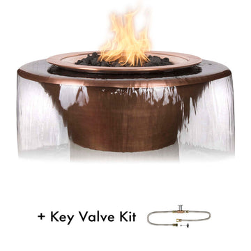 Cazo Copper Fire and Water Bowl Feature with key valve kit, 360 Spill | The Outdoor Plus