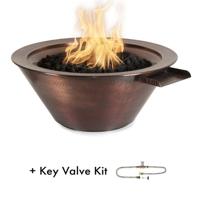 Cazo Round Copper Fire and Water Bowl Feature with Key Valve Kit | The Outdoor Plus