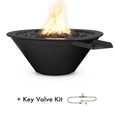 Cazo 24" Metal Fire and Water Bowl Feature with key valve kit | The Outdoor Plus - Black