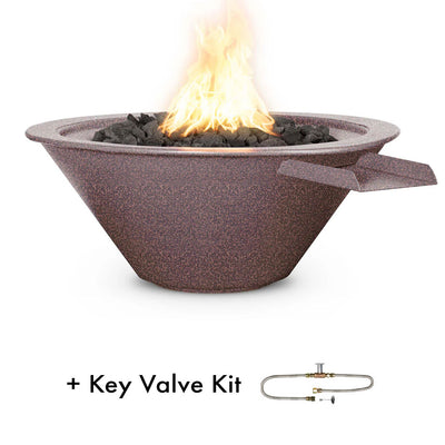 Cazo 24" Metal Fire and Water Bowl Feature with key valve kit | The Outdoor Plus - Copper Vein