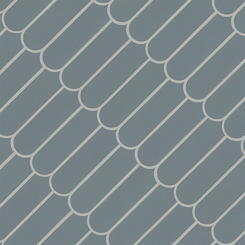 Cielo Azul Scallop Porcelain Tile | Bathroom & Kitchen Tile