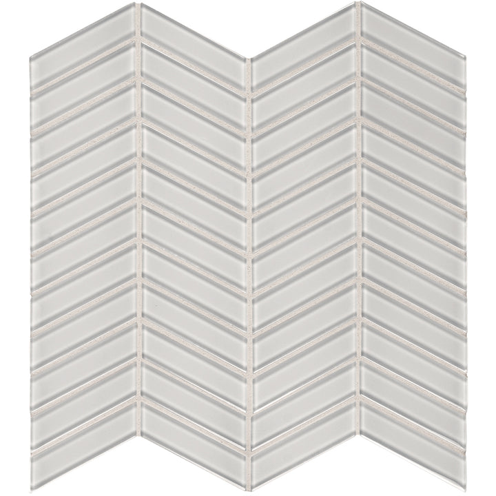 Cloud Chevron, Glass Tile | Tesoro Backsplash & Wall Tile